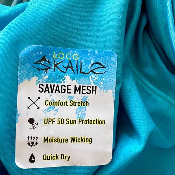 Loco Skailz Gaiter Neck Long Sleeve Graphic Performance Top Men's Medium NEW - Picture 8 of 11